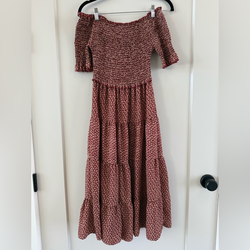 Sadie & Sage Midi Dress Off The Shoulder Floral Dress NWOT